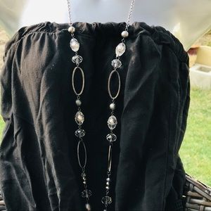 Fashion Black Tone Long necklace
